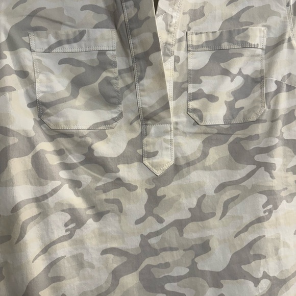 Vineyard Vines Cream Camo Shirt Dress size 2‎ - Picture 6 of 12